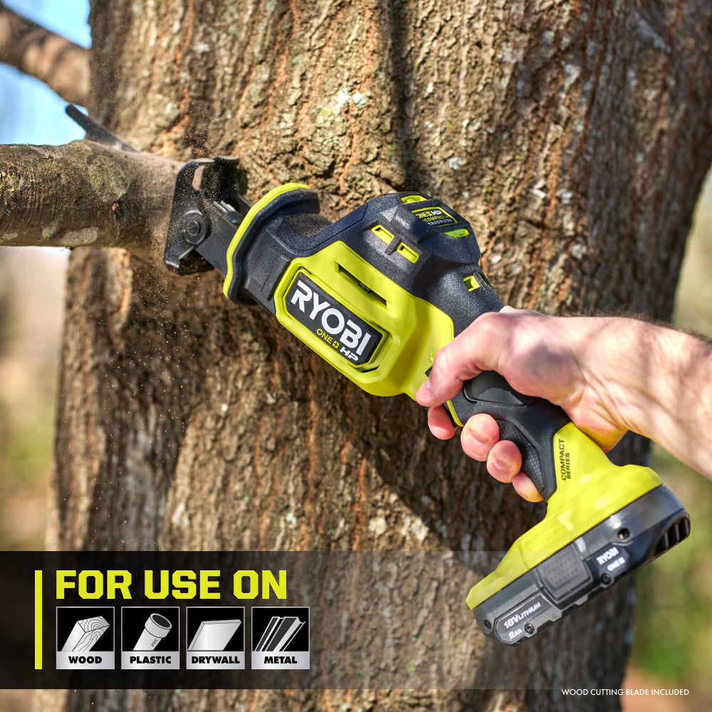 18V ONE+ HP COMPACT BRUSHLESS ONE-HANDED RECIPROCATING SAW KIT | RYOBI