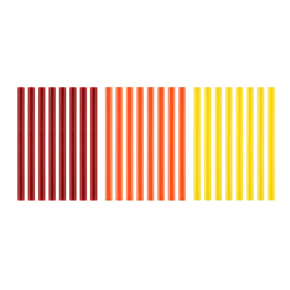 24 PC. MINI WARM COLOR GLUE STICKS | RYOBI
