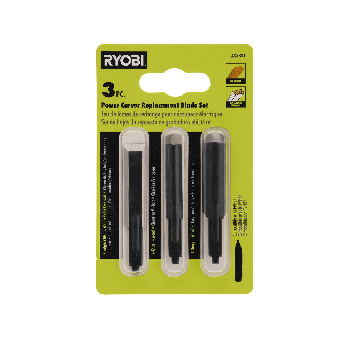 3 PC. POWER CARVER REPLACEMENT BLADE SET | RYOBI