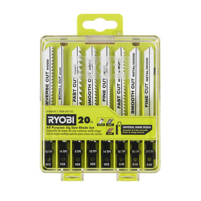 20 PC. ALL PURPOSE JIG SAW BLADE SET | RYOBI