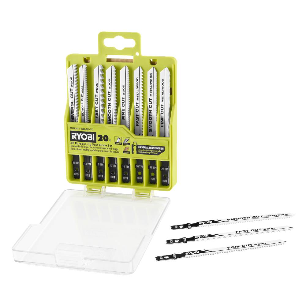 20 PC. ALL PURPOSE JIG SAW BLADE SET | RYOBI