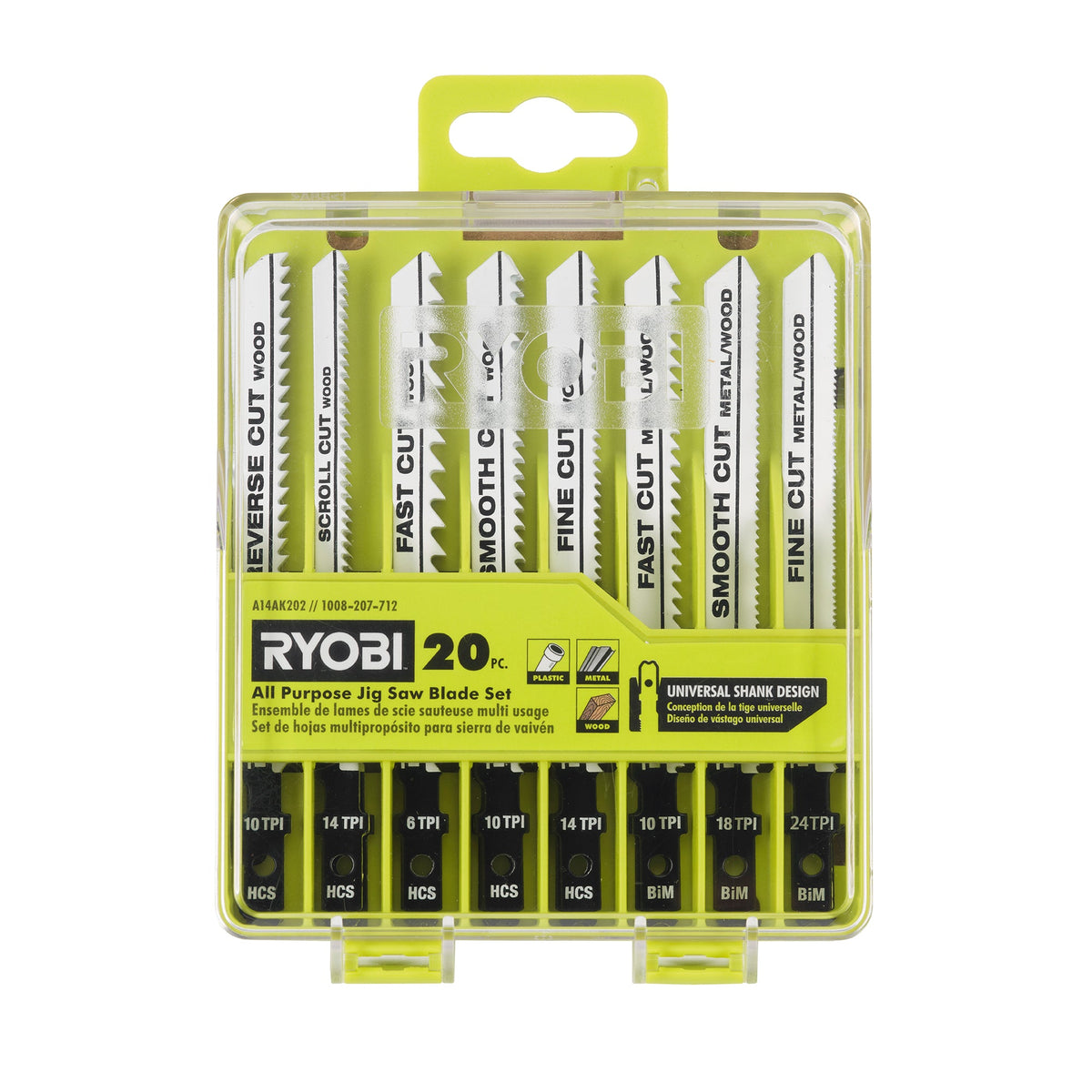 20 PC. ALL PURPOSE JIG SAW BLADE SET | RYOBI