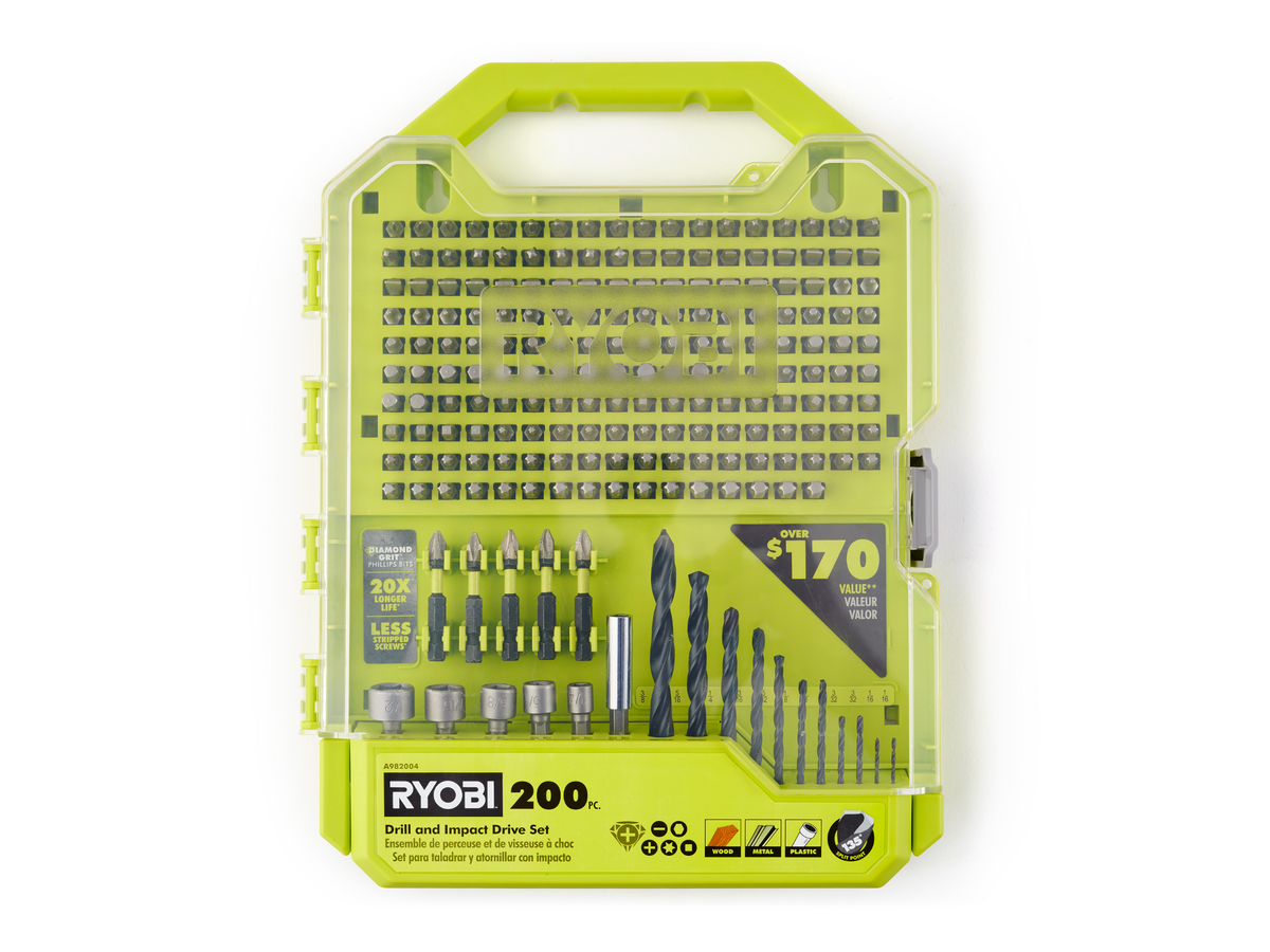 200 PC. DRILL AND IMPACT DRIVE SET | RYOBI
