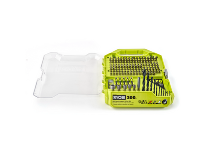 200 PC. DRILL AND IMPACT DRIVE SET | RYOBI