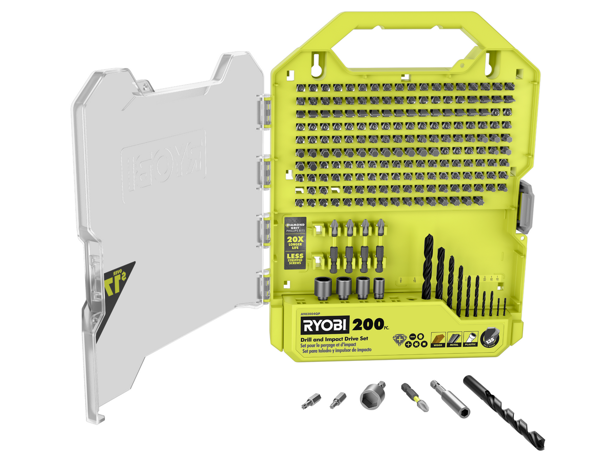 200 PC. DRILL AND IMPACT DRIVE SET | RYOBI