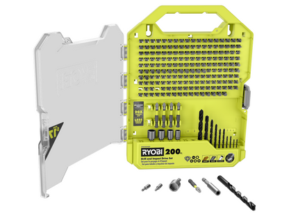 200 PC. DRILL AND IMPACT DRIVE SET | RYOBI