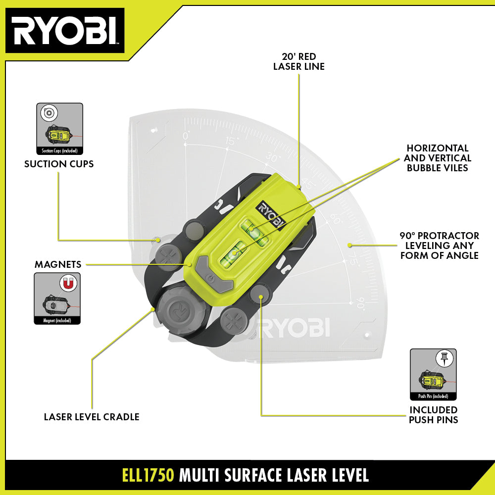 MULTI-SURFACE LASER LEVEL | RYOBI