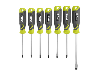 SCREWDRIVER SET (7-PIECE) WITH CUSHION GRIP HANDLES | RYOBI