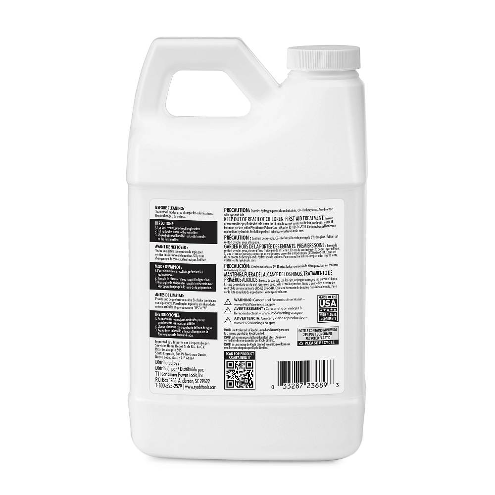 64 OZ. OXY CARPET CLEANING CONCENTRATED FORMULA | RYOBI