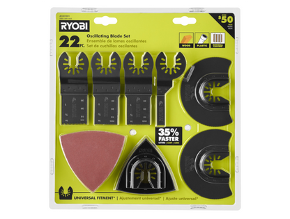 22-PIECE OSCILLATING BLADE SET | RYOBI