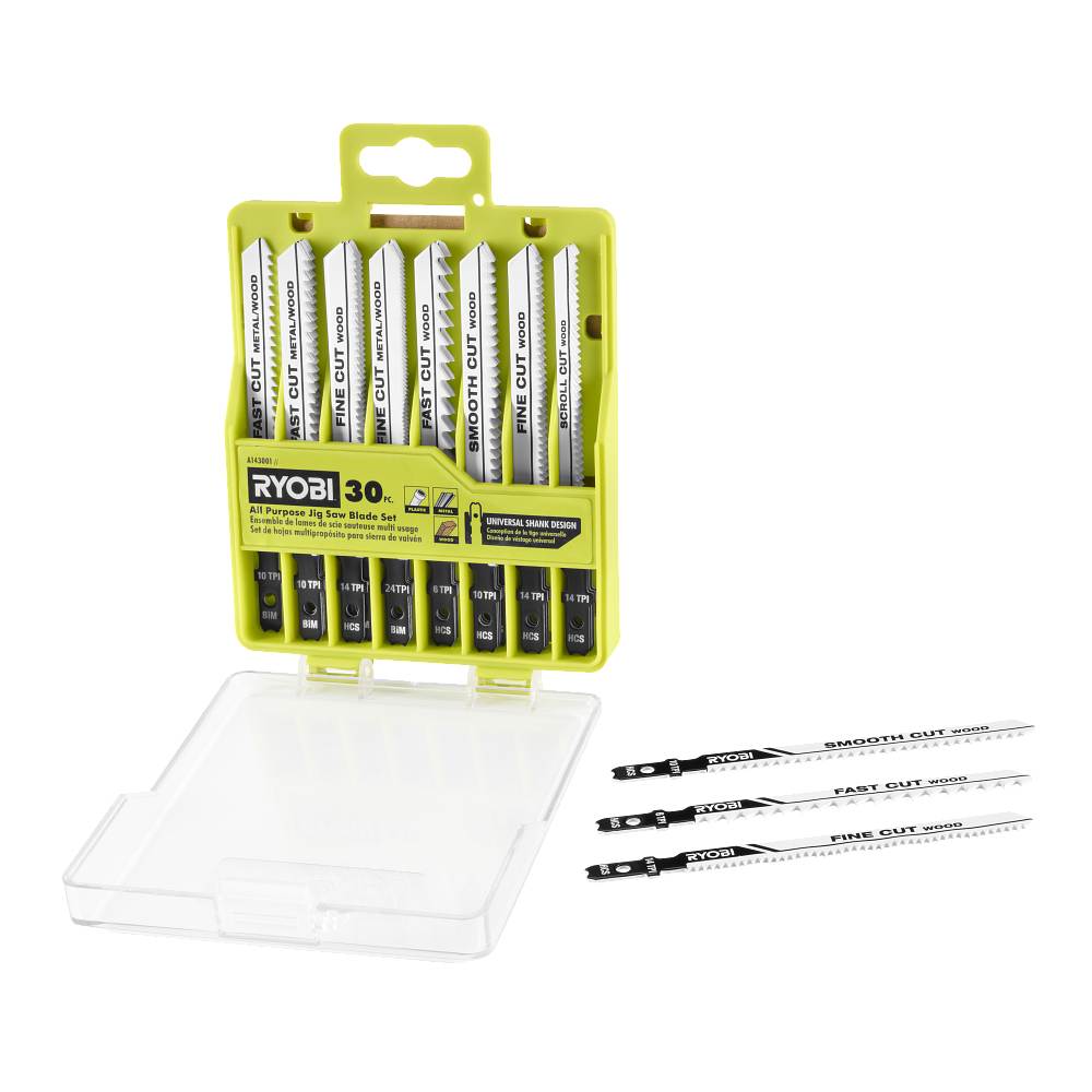 30 PC. ALL PURPOSE JIG SAW BLADE SET | RYOBI