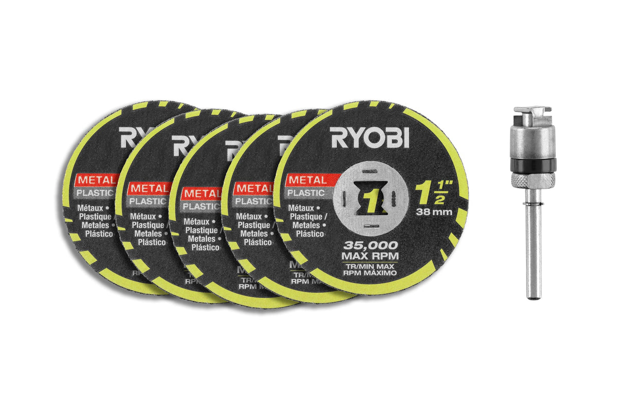 6PC. TWIST LOCK CUT-OFF WHEEL STARTER KIT | RYOBI