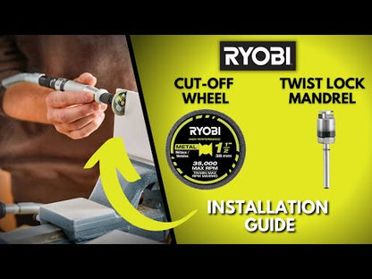 6PC. TWIST LOCK CUT-OFF WHEEL STARTER KIT | RYOBI