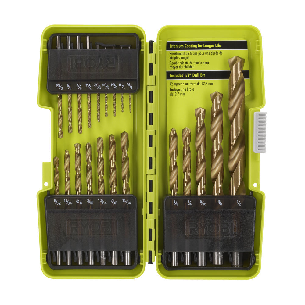 21 PC. TITANIUM DRILL BIT SET | RYOBI