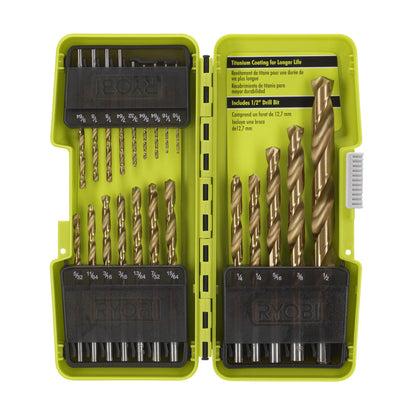 21 PC. TITANIUM DRILL BIT SET | RYOBI
