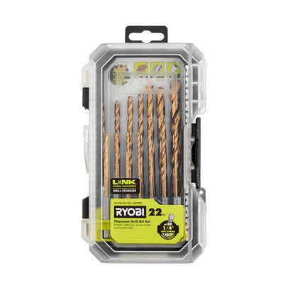 22 PC. TITANIUM DRILL BIT SET | RYOBI