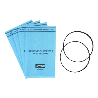 BUCKET TOP WET/DRY FILTER BAGS (4-PACK) | RYOBI