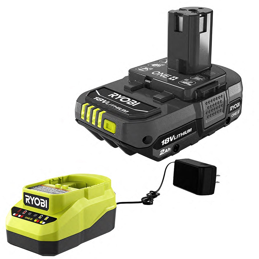 18V ONE+ 2AH LITHIUM BATTERY AND CHARGER STARTER KIT | RYOBI