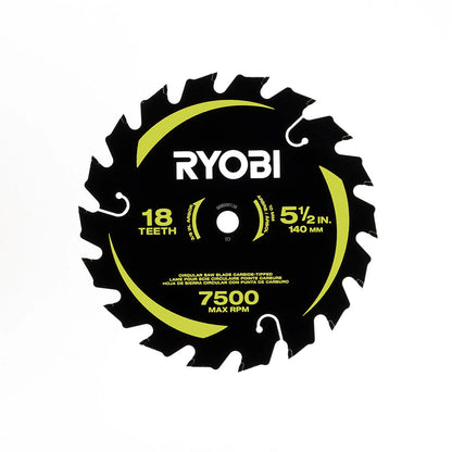 5-1/2″ 18 CARBIDE TEETH THIN KERF CIRCULAR SAW BLADE | RYOBI