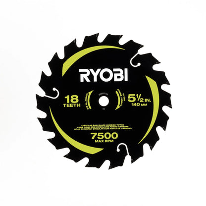 5-1/2″ 18 CARBIDE TEETH THIN KERF CIRCULAR SAW BLADE | RYOBI