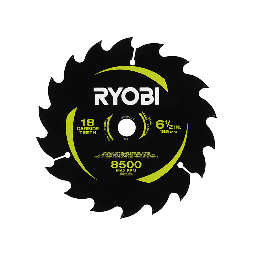6-1/2″ 18 CARBIDE TEETH THIN KERF CIRCULAR SAW BLADE | RYOBI