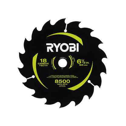 6-1/2″ 18 CARBIDE TEETH THIN KERF CIRCULAR SAW BLADE | RYOBI