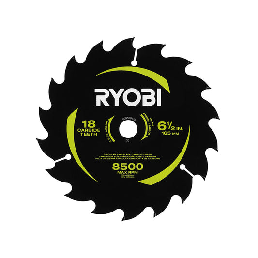6-1/2″ 18 CARBIDE TEETH THIN KERF CIRCULAR SAW BLADE | RYOBI