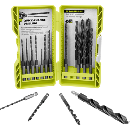 25 PC. BLACK OXIDE HEX SHANK DRILL BITS | RYOBI
