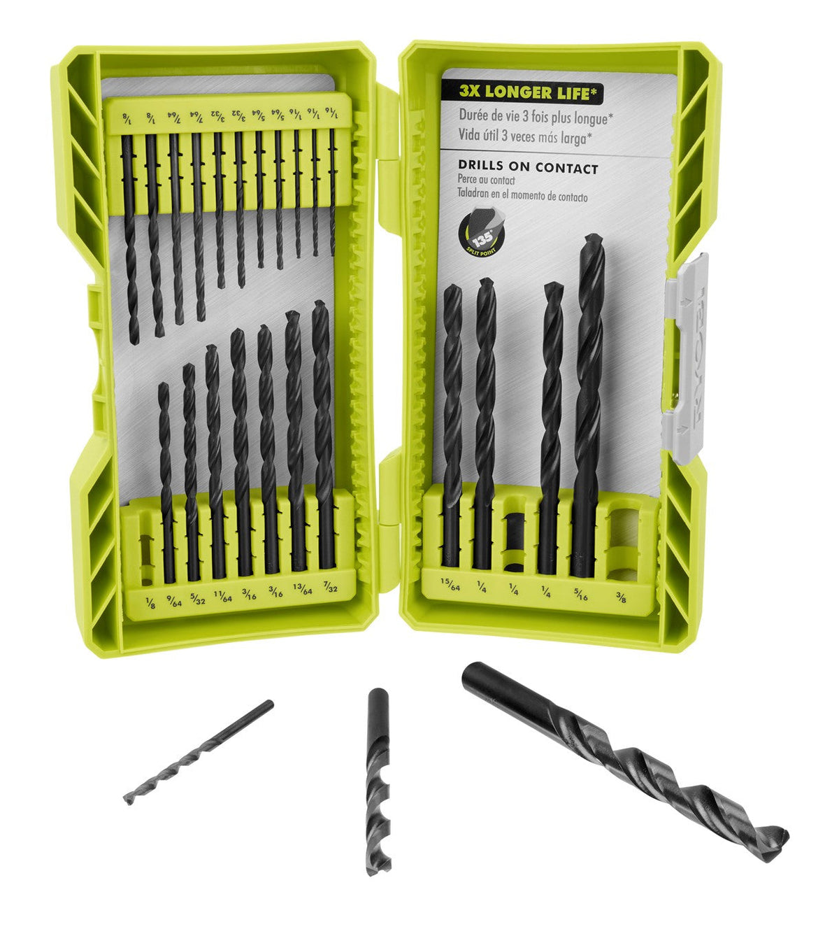 25 PC. ROUND SHANK BLACK OXIDE DRILL BIT SET | RYOBI