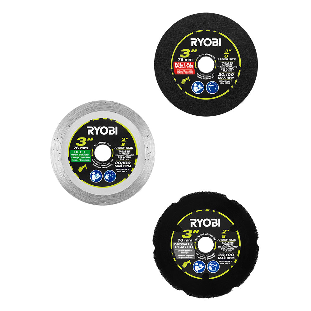 3 ” MULTI-MATERIAL CUT-OFF WHEEL SET (3-PACK) | RYOBI