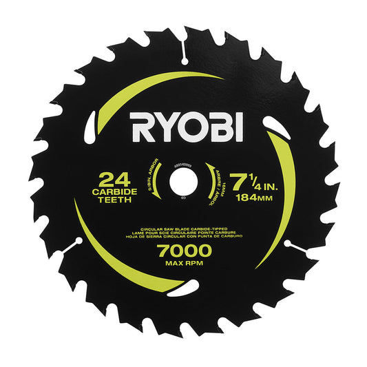 7-1/4″ X 24T CARBIDE TEETH THIN KERF CIRCULAR SAW BLADE | RYOBI
