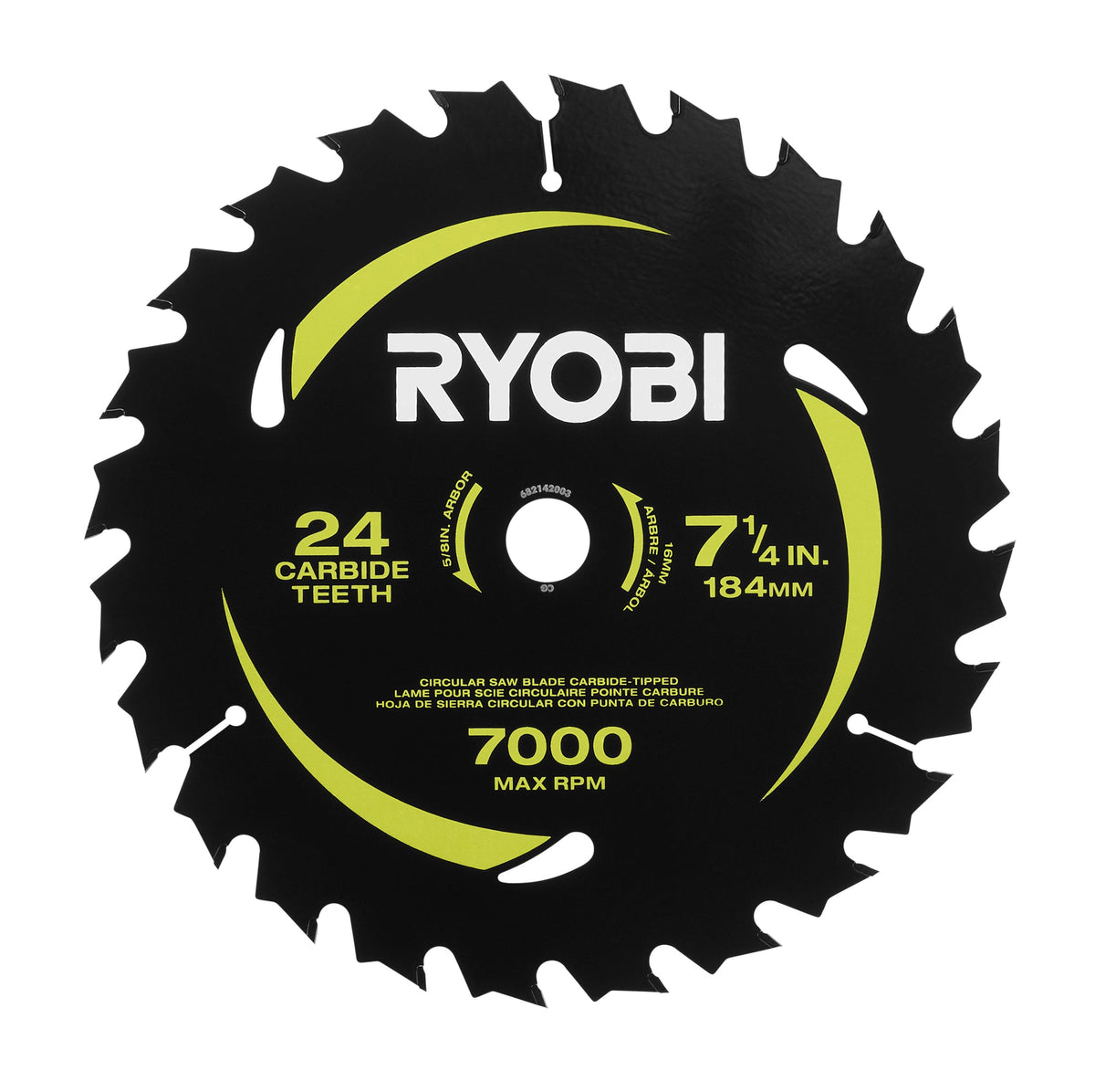 7-1/4″ X 24T CARBIDE TEETH THIN KERF CIRCULAR SAW BLADE SET (5 PIECE) | RYOBI
