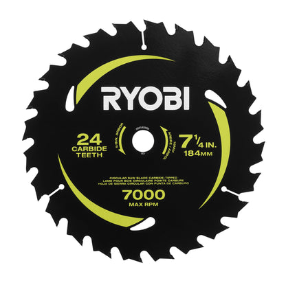 7-1/4″ X 24T CARBIDE TEETH THIN KERF CIRCULAR SAW BLADE SET (5 PIECE) | RYOBI