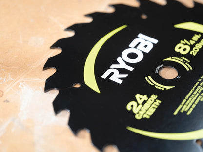 8-1/4″ 24 CARBIDE TEETH THIN KERF TABLE SAW BLADE | RYOBI