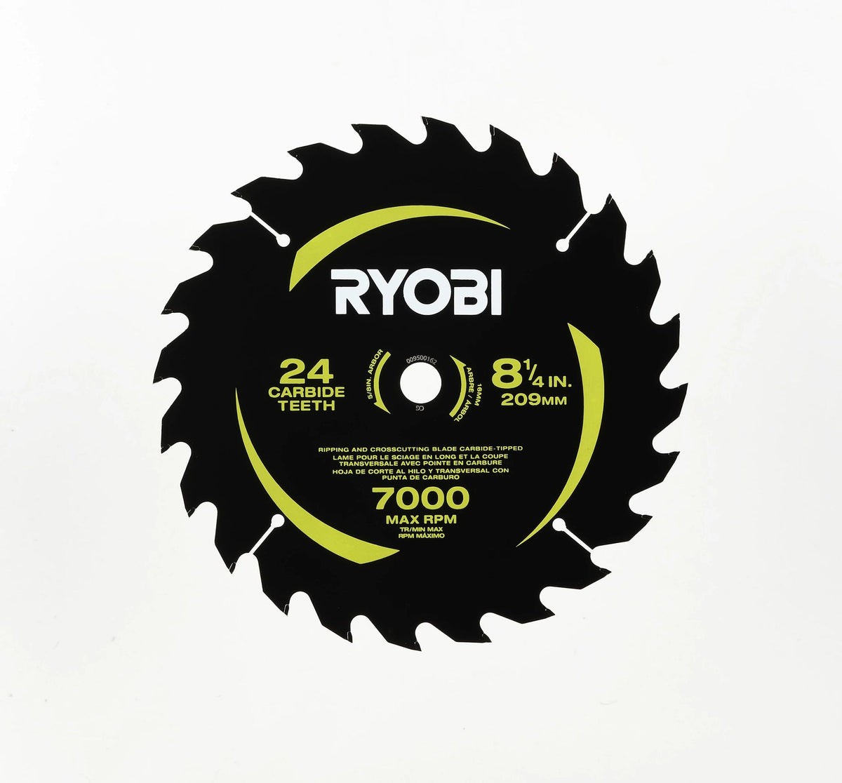 8-1/4″ 24 CARBIDE TEETH THIN KERF TABLE SAW BLADE | RYOBI