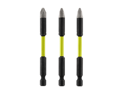 3 PC. 3-1/2″ DIAMOND GRIT IMPACT DRIVE BITS | RYOBI