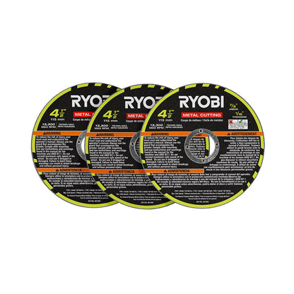 3 PC. 4-1/2″ METAL CUTTING WHEEL SET | RYOBI