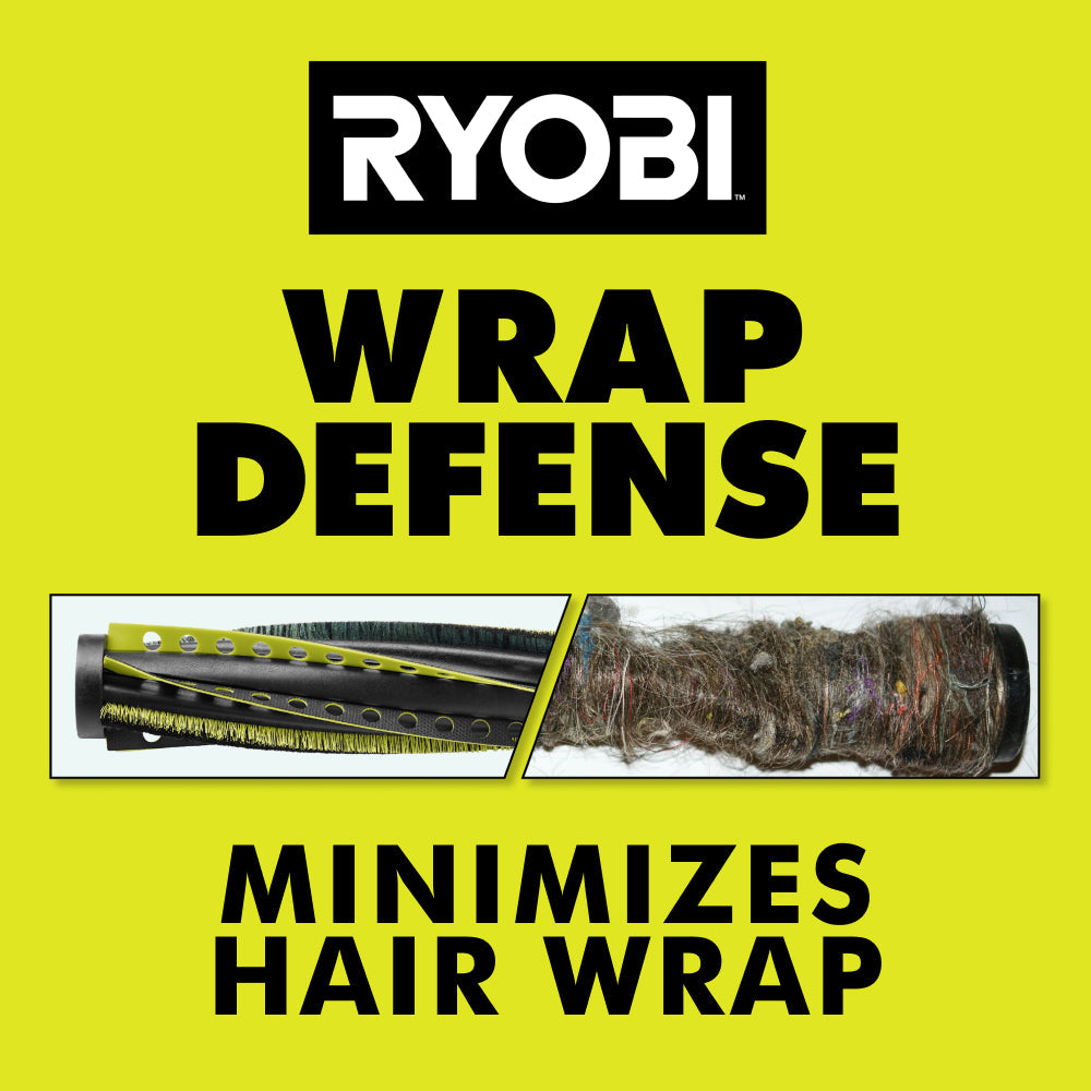 HIGH-CAPACITY STICK VACUUM REPLACEMENT WRAPDEFENSE ROLLER BAR | RYOBI