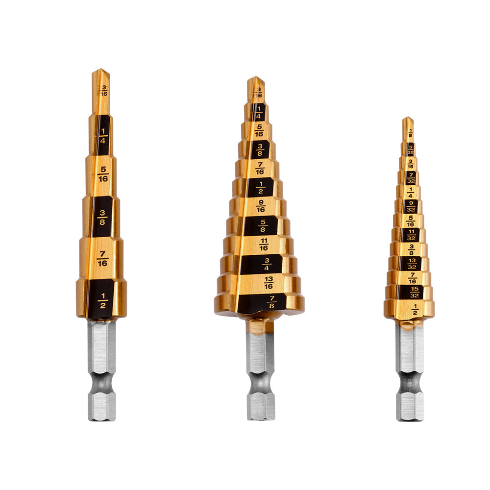 3 PC. TITANIUM STEP DRILL BIT SET | RYOBI