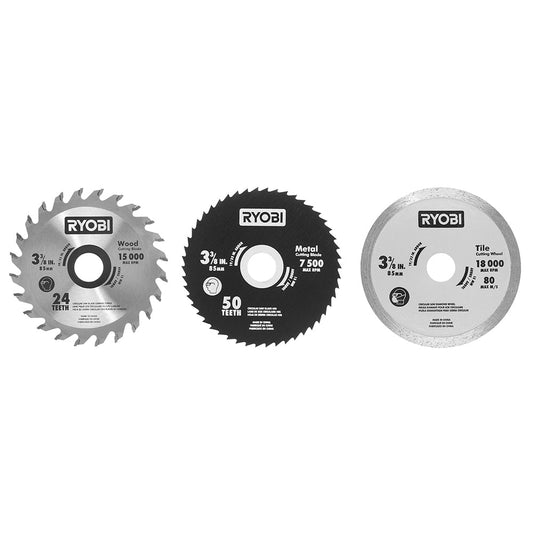 3-3/8″ MULTI-MATERIAL SAW REPLACEMENT BLADE SET (3-PIECE) | RYOBI