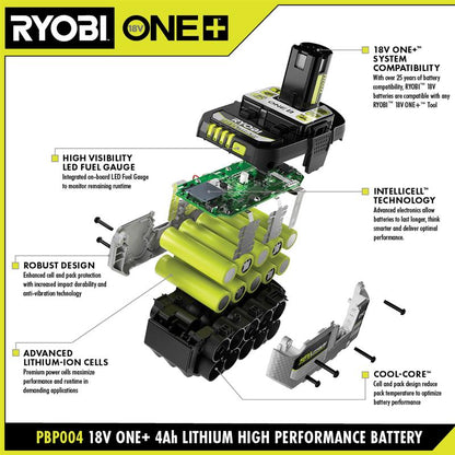 18V ONE+ 4AH LITHIUM-ION HIGH PERFORMANCE BATTERY | RYOBI