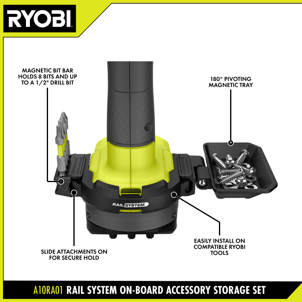 3PC. RAIL SYSTEM ON-BOARD ACCESSORY STORAGE SET | RYOBI