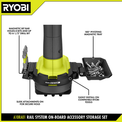 3PC. RAIL SYSTEM ON-BOARD ACCESSORY STORAGE SET | RYOBI