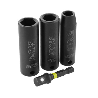 4 PC. 3/8″ DRIVE SAE IMPACT SOCKET SET | RYOBI