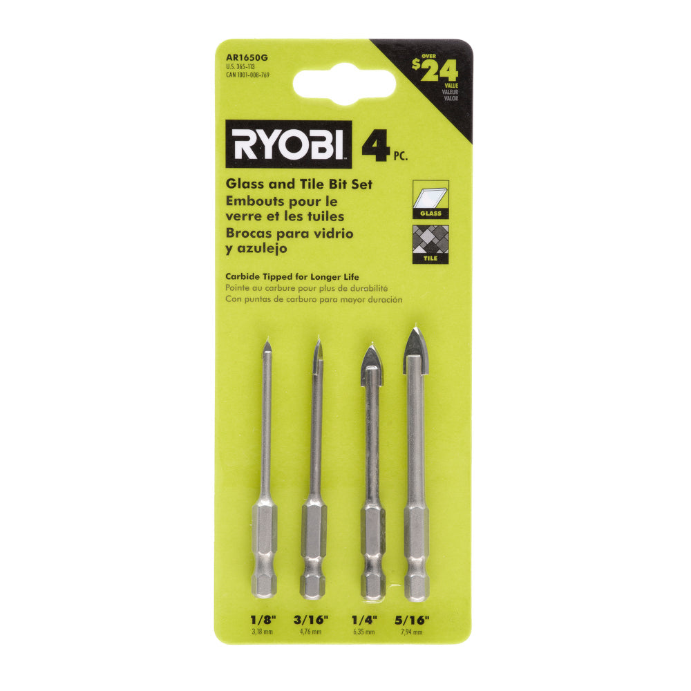 4PC GLASS AND TILE BIT SET | RYOBI