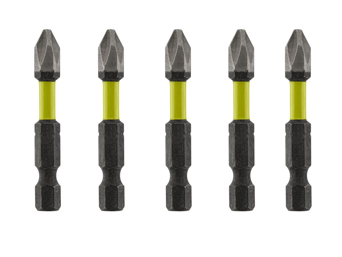 5 PC. 2″ DIAMOND GRIT IMPACT DRIVE BITS | RYOBI