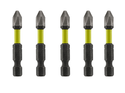 5 PC. 2″ DIAMOND GRIT IMPACT DRIVE BITS | RYOBI