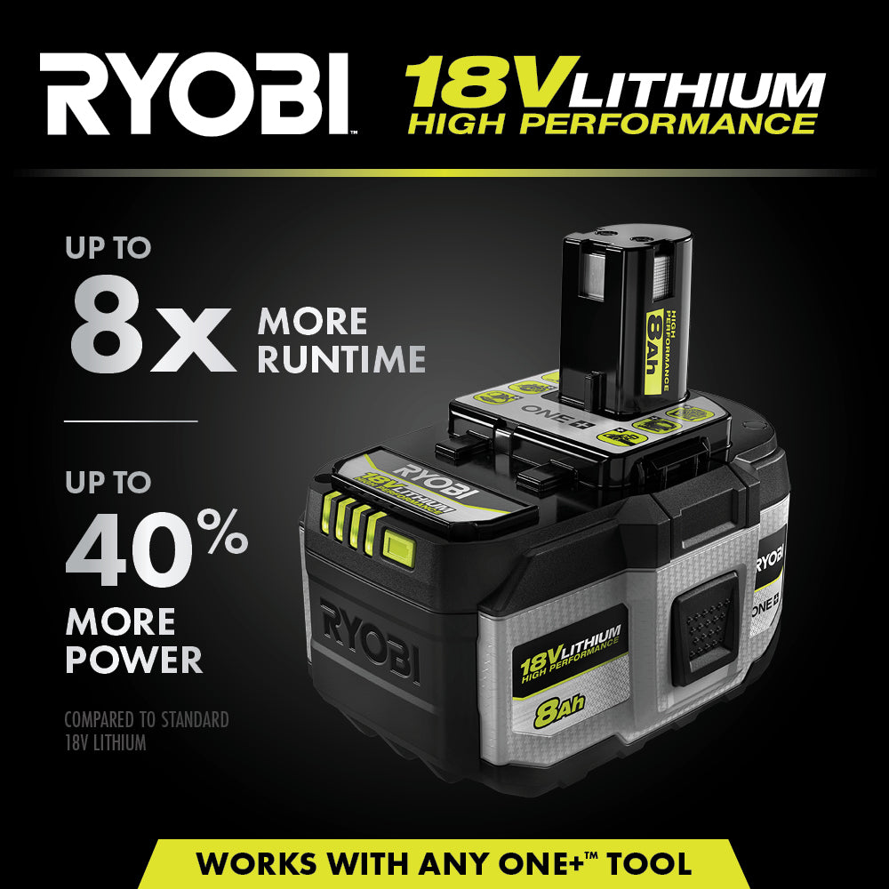 18V ONE+ 8AH LITHIUM HIGH PERFORMANCE BATTERY | RYOBI