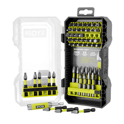 52 PC. IMPACT DRIVING SET WITH DIAMOND GRIT BITS | RYOBI