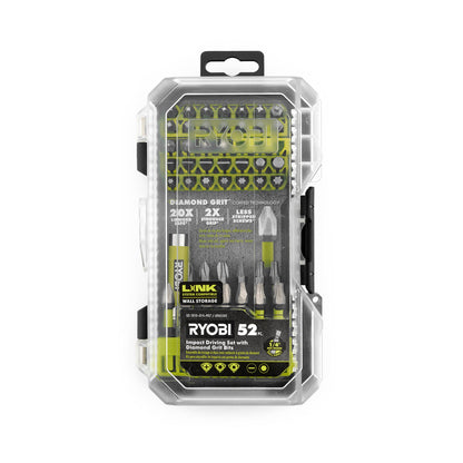 52 PC. IMPACT DRIVING SET WITH DIAMOND GRIT BITS | RYOBI